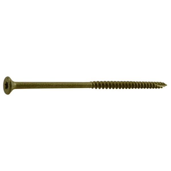 Saberdrive Deck Screw, #12 x 5 in, Steel, Flat Head, Torx Drive, 10 PK 38181